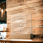 NEVER UNDERESTIMATE THE DIFFERENCE YOU MAKE ACRYLIC PLAQUE LOGO BUSINESS NAME