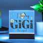 I LOVE MY GIGI SHE'S MAGICAL ACRYLIC LED NIGHT LIGHT PLAQUE LEOPARD PRINT