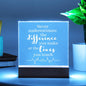 HEALTHCARE GIFT LED LIGHT UP PLAQUE - NEVER UNDERESTIMATE THE DIFFERENCE YOU MAKE OR THE LIVES YOU TOUCH