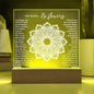 NO RAIN NO FLOWERS KEEPSAKE LED NIGHT LIGHT UP LAMP ACRYLIC PLAQUE