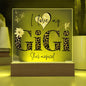 I LOVE MY GIGI SHE'S MAGICAL ACRYLIC LED NIGHT LIGHT PLAQUE LEOPARD PRINT