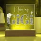 I LOVE MY GIGI SHE'S MAGICAL ACRYLIC LED NIGHT LIGHT PLAQUE LEOPARD PRINT