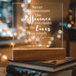 NEVER UNDERESTIMATE THE DIFFERENCE YOU MAKE ACRYLIC PLAQUE LOGO BUSINESS NAME