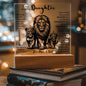 TO OUR DAUGHTER FROM MOM AND DAD LION LED KEEPSAKE NIGHT LIGHT UP LAMP ACRYLIC PLAQUE GIFT