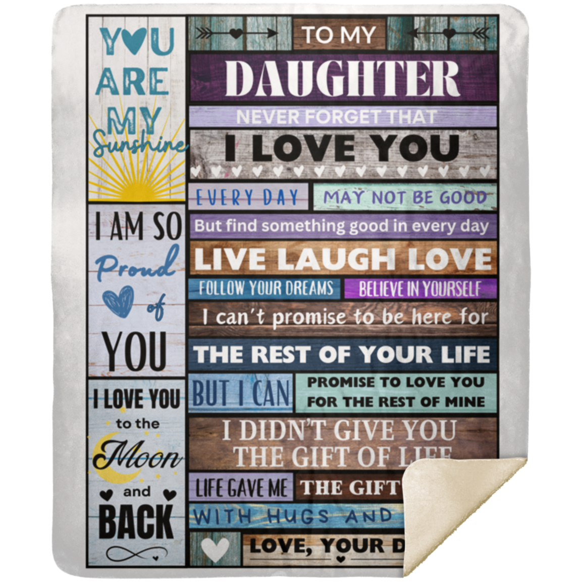 TO MY DAUGHTER, LOVE DAD BLANKET