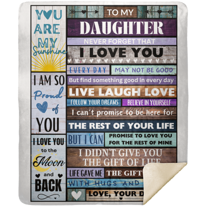 TO MY DAUGHTER, LOVE DAD BLANKET