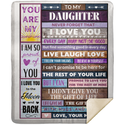 TO MY DAUGHTER LOVE MOM BLANKET