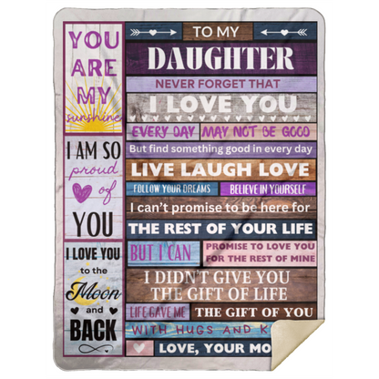 TO MY DAUGHTER LOVE MOM BLANKET