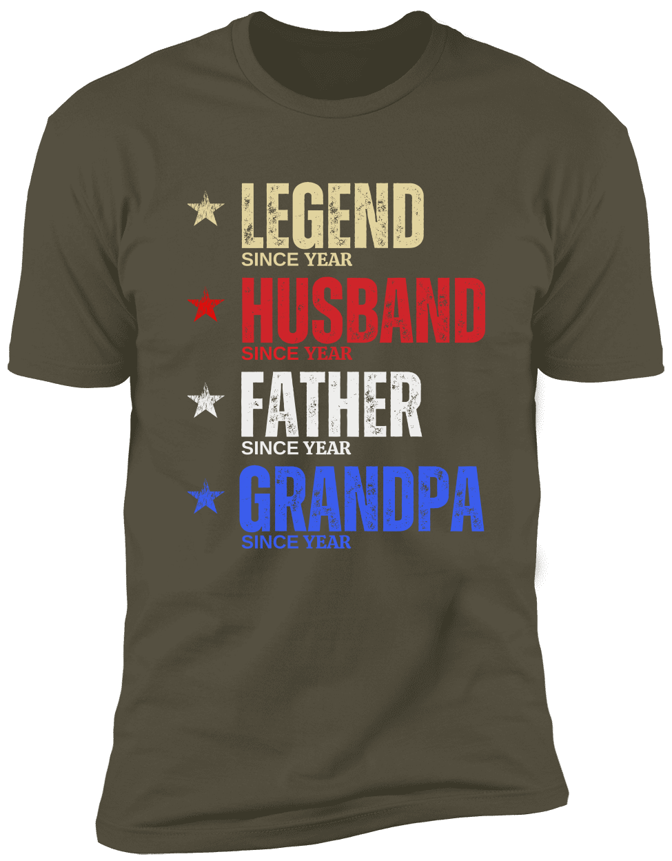 PERSONALIZED LEGEND HUSBAND FATHER GRANDPA TSHIRT FATHER'S DAY 4TH OF JULY BIRTHDAY ANNIVERSARY AMERICA