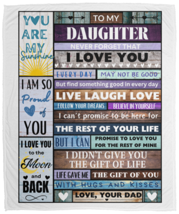 TO MY DAUGHTER, LOVE DAD BLANKET