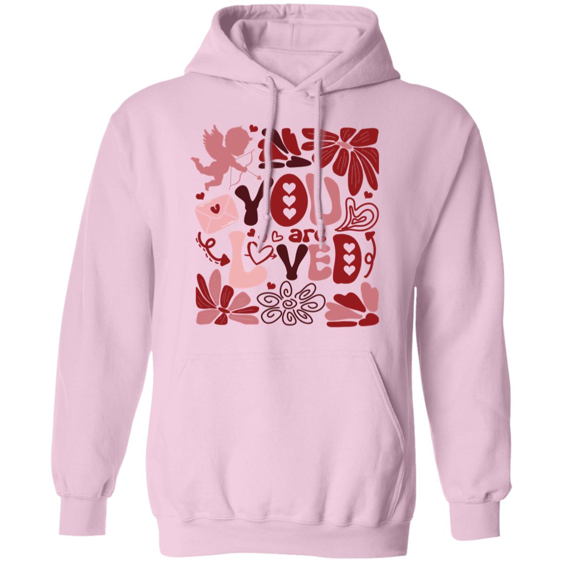 YOU ARE LOVED PULLOVER HOODIE SWEATSHIRT GILDAN