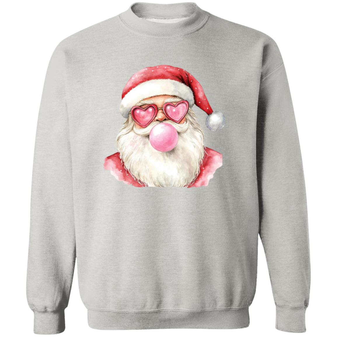 BUBBLEGUM DIVA SANTA BLOWING BUBBLE HEART GLASSES HOODIE SWEATSHIRT