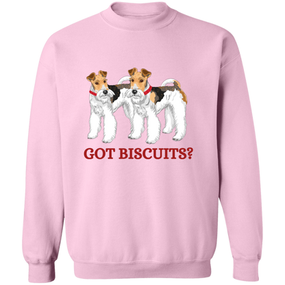 GOT BISCUITS FOX TERRIER CREWNECK SWEATSHIRT