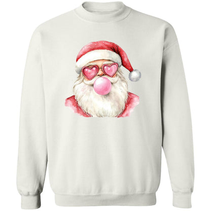 BUBBLEGUM DIVA SANTA BLOWING BUBBLE HEART GLASSES HOODIE SWEATSHIRT