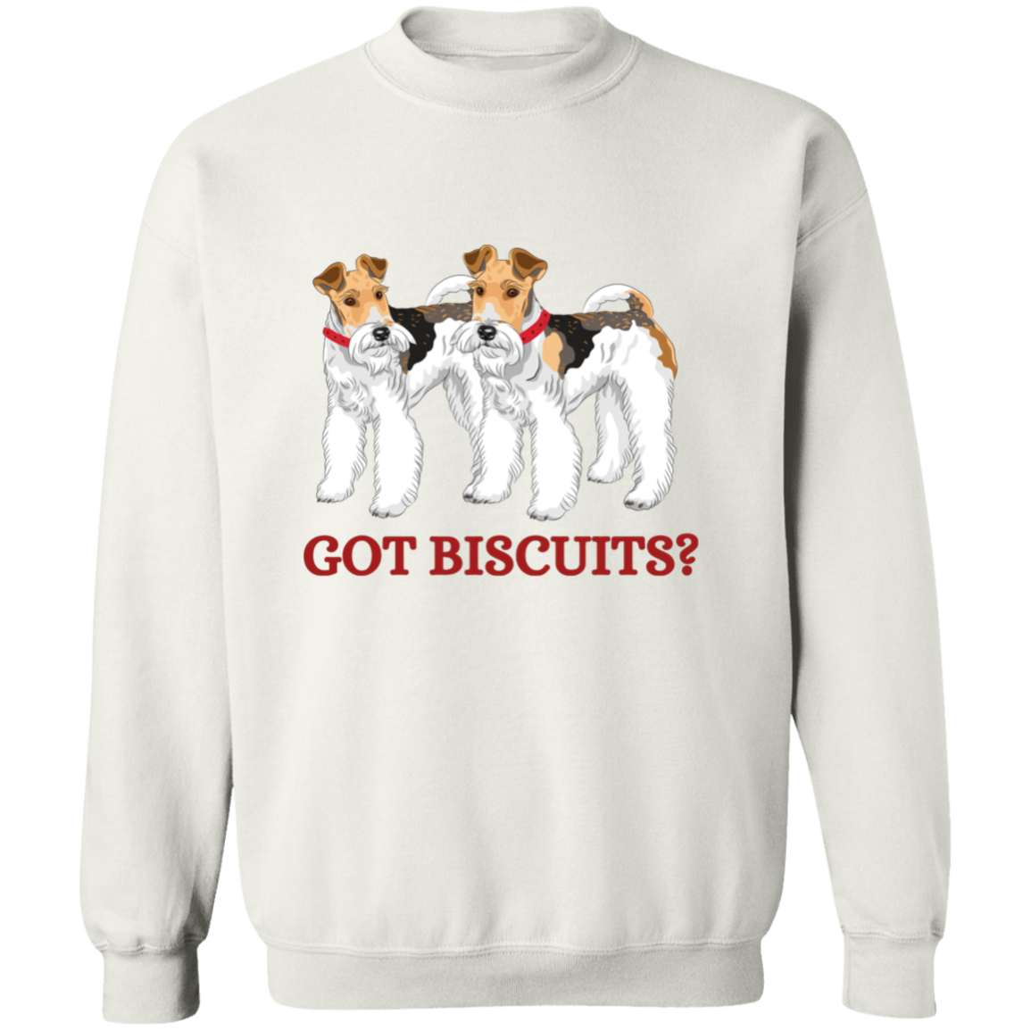 GOT BISCUITS FOX TERRIER CREWNECK SWEATSHIRT