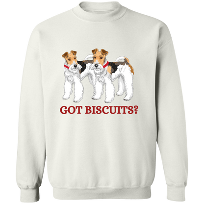 GOT BISCUITS FOX TERRIER CREWNECK SWEATSHIRT