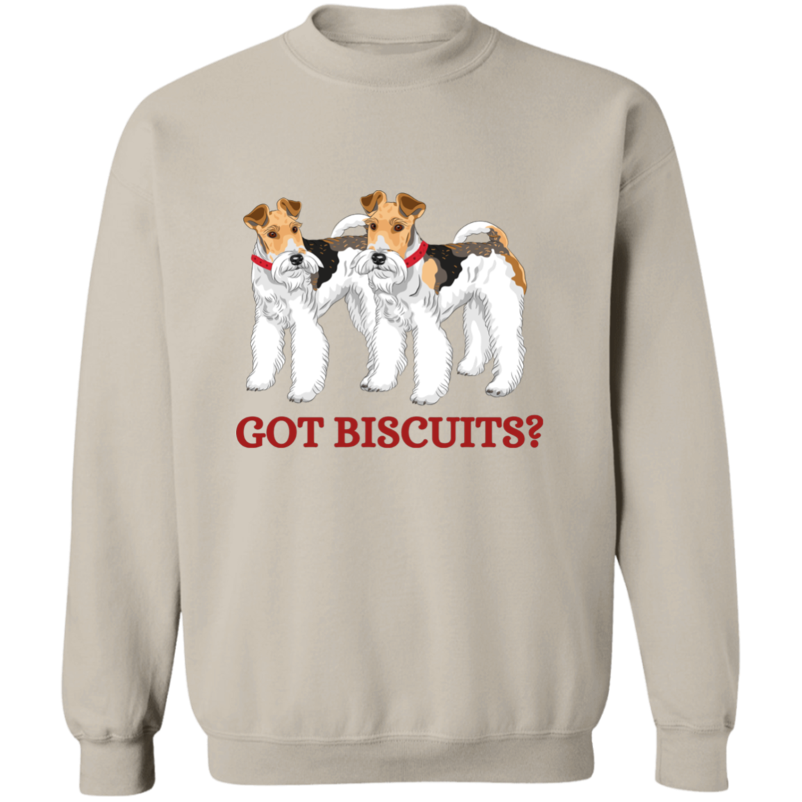 GOT BISCUITS FOX TERRIER CREWNECK SWEATSHIRT