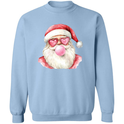 BUBBLEGUM DIVA SANTA BLOWING BUBBLE HEART GLASSES HOODIE SWEATSHIRT