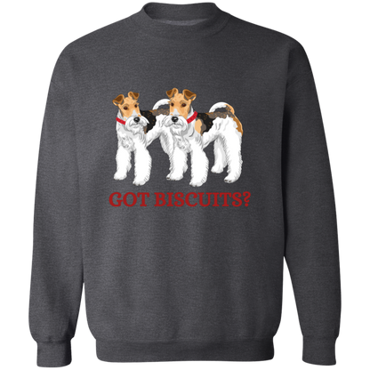 GOT BISCUITS FOX TERRIER CREWNECK SWEATSHIRT