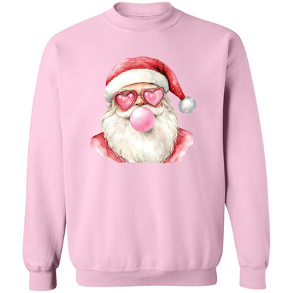 BUBBLEGUM DIVA SANTA BLOWING BUBBLE HEART GLASSES HOODIE SWEATSHIRT