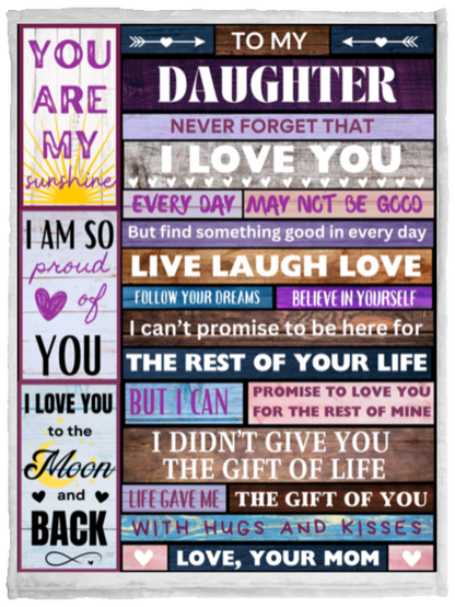 TO MY DAUGHTER LOVE MOM BLANKET