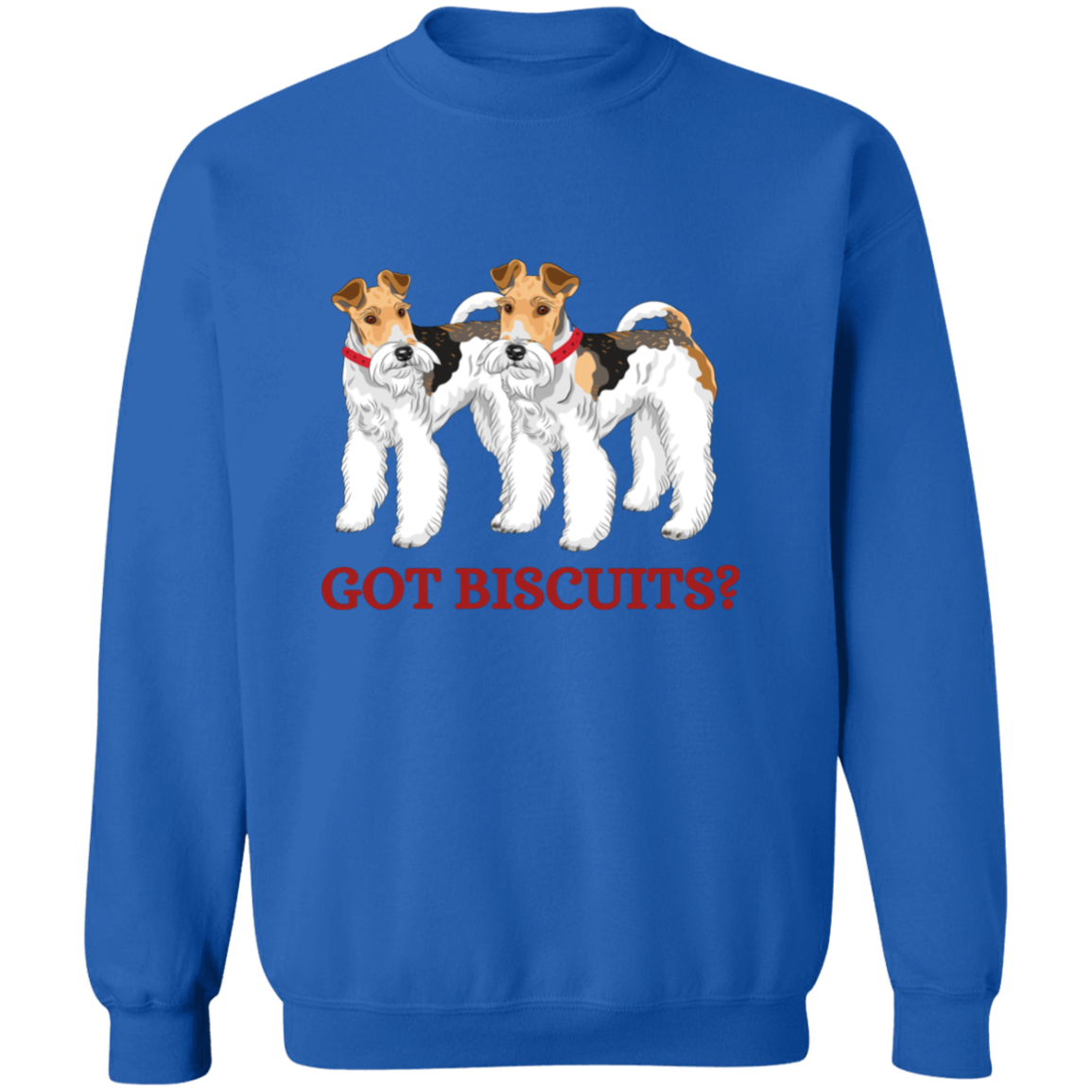 GOT BISCUITS FOX TERRIER CREWNECK SWEATSHIRT