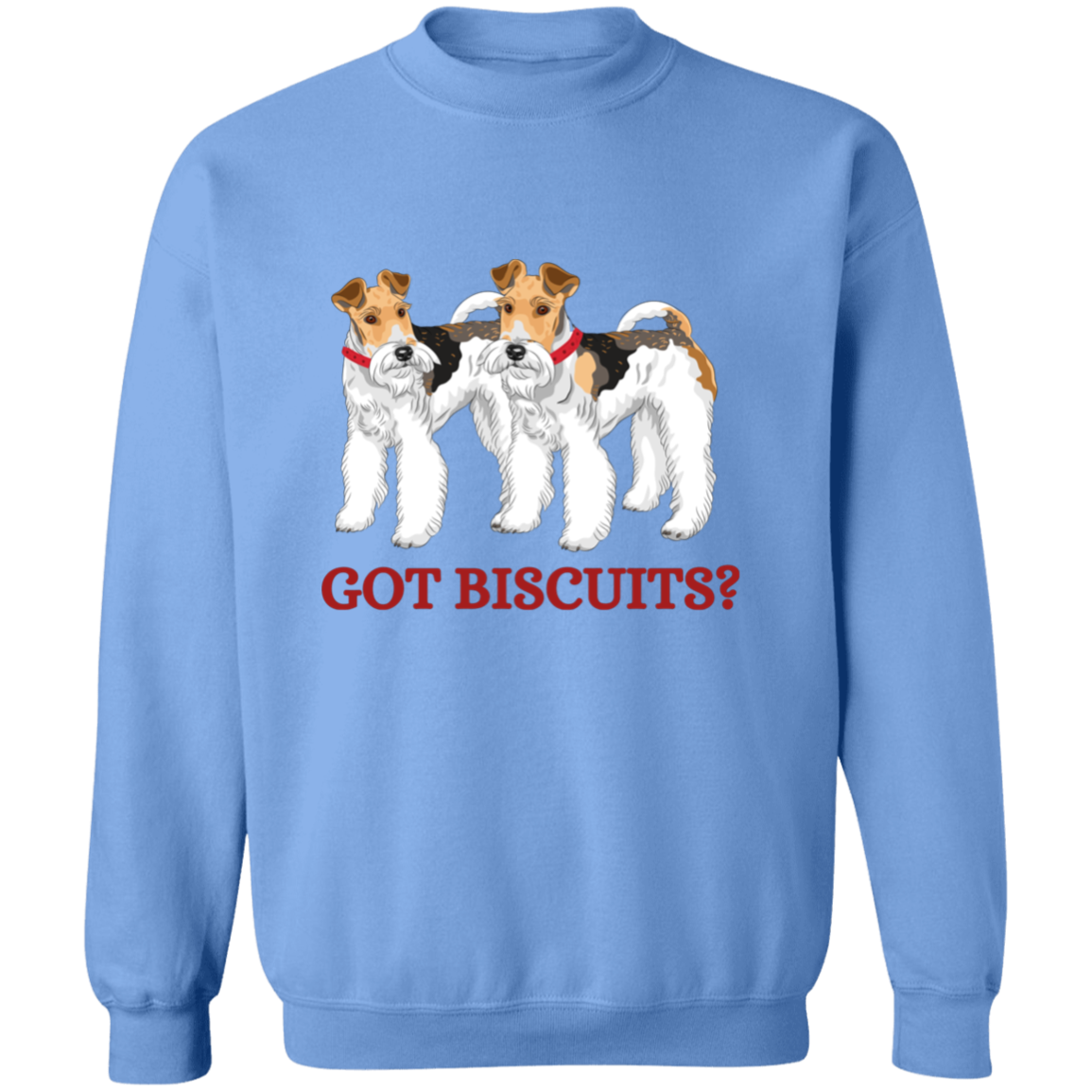 GOT BISCUITS FOX TERRIER CREWNECK SWEATSHIRT