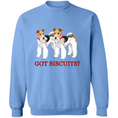GOT BISCUITS FOX TERRIER CREWNECK SWEATSHIRT