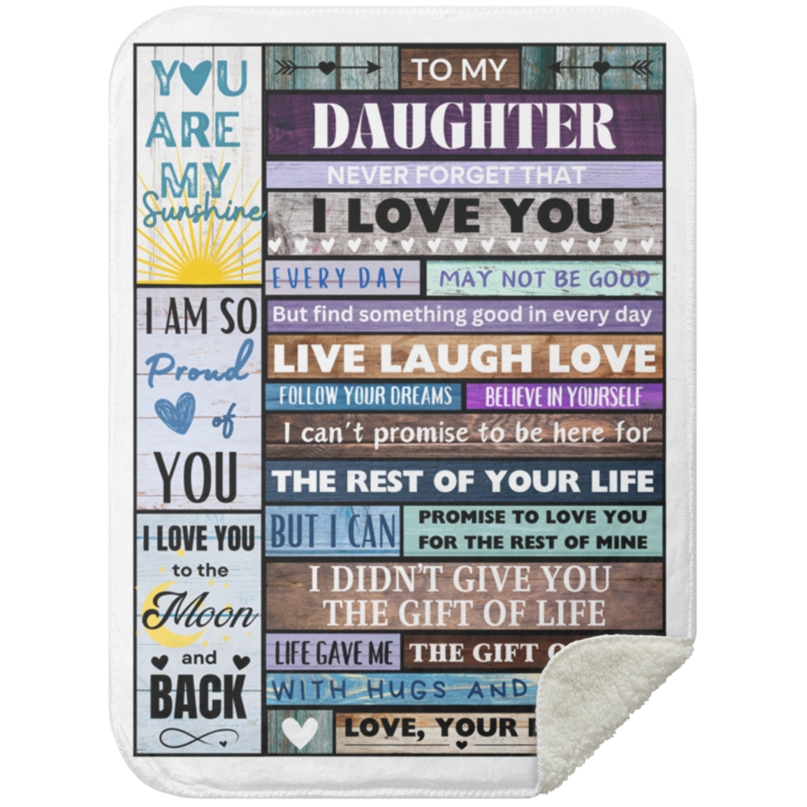 TO MY DAUGHTER, LOVE DAD BLANKET