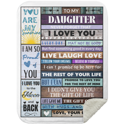 TO MY DAUGHTER, LOVE DAD BLANKET