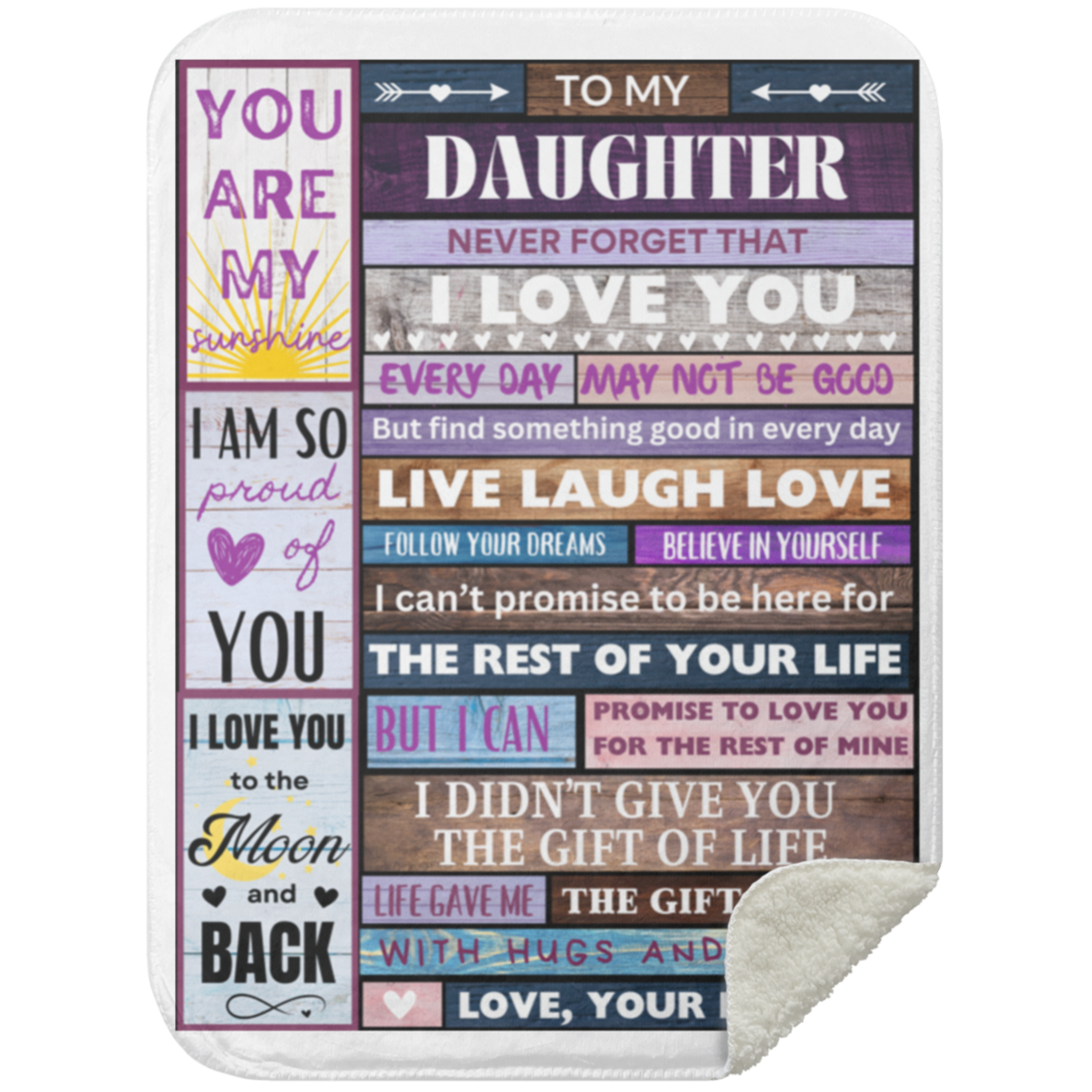 TO MY DAUGHTER LOVE MOM BLANKET