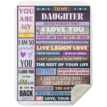 TO MY DAUGHTER LOVE MOM BLANKET