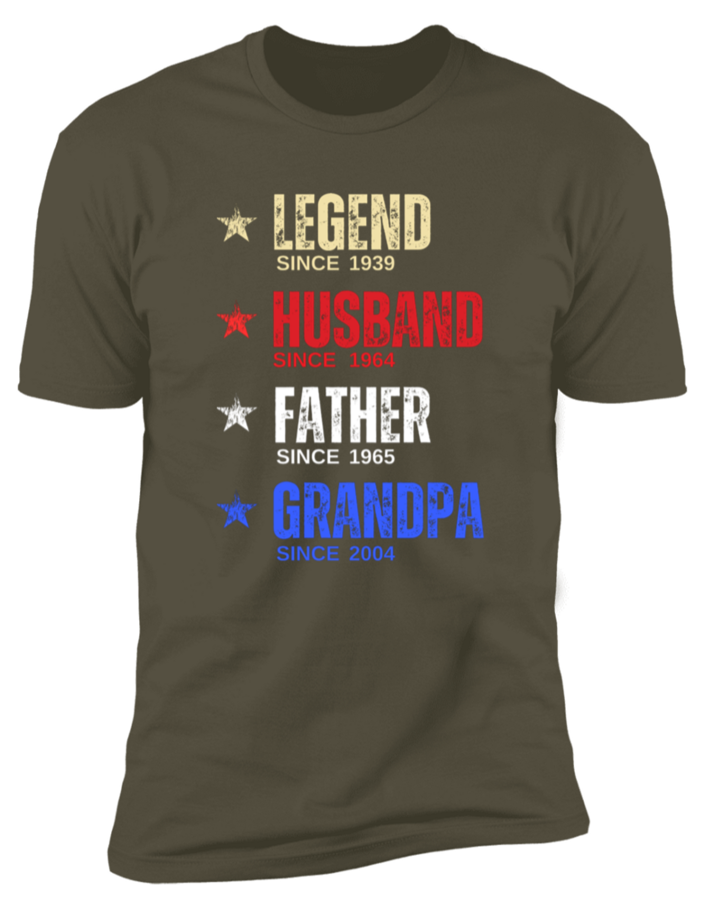 PERSONALIZED LEGEND HUSBAND FATHER GRANDPA TSHIRT FATHER'S DAY 4TH OF JULY BIRTHDAY ANNIVERSARY AMERICA