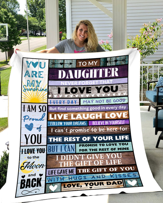 TO MY DAUGHTER, LOVE DAD BLANKET