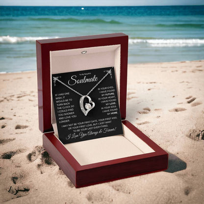 TO MY BEAUTIFUL SOULMATE FOREVER LOVE HEART NECKLACE