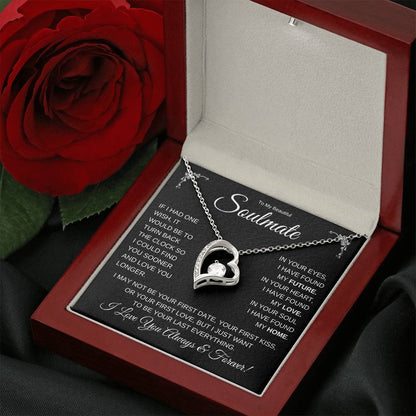TO MY BEAUTIFUL SOULMATE FOREVER LOVE HEART NECKLACE