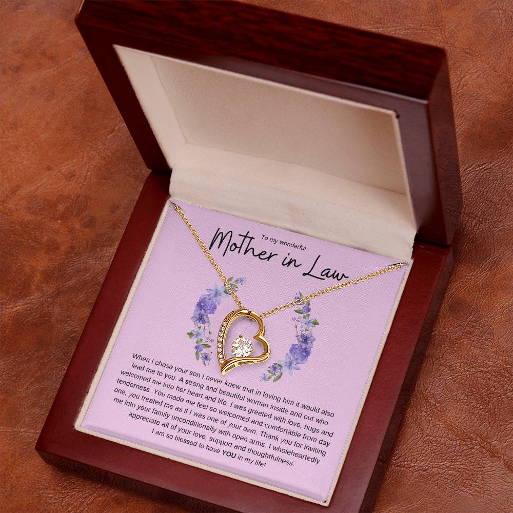 MOTHER IN LAW FOREVER LOVE HEART NECKLACE