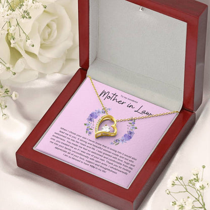 MOTHER IN LAW FOREVER LOVE HEART NECKLACE