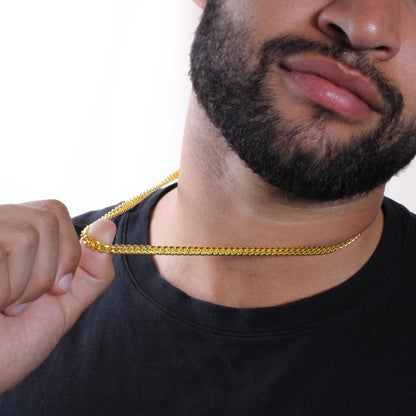 TO MY BOYFRIEND CUBAN LINK CHAIN NECKLACE ANNIVERSARY VALENTINE'S DAY