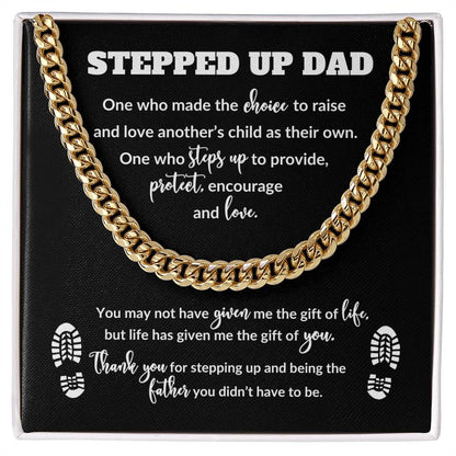STEPPED UP DAD CHAIN LINK NECKLACE - FATHER'S DAY