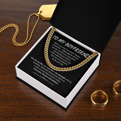 TO MY BOYFRIEND CUBAN LINK CHAIN