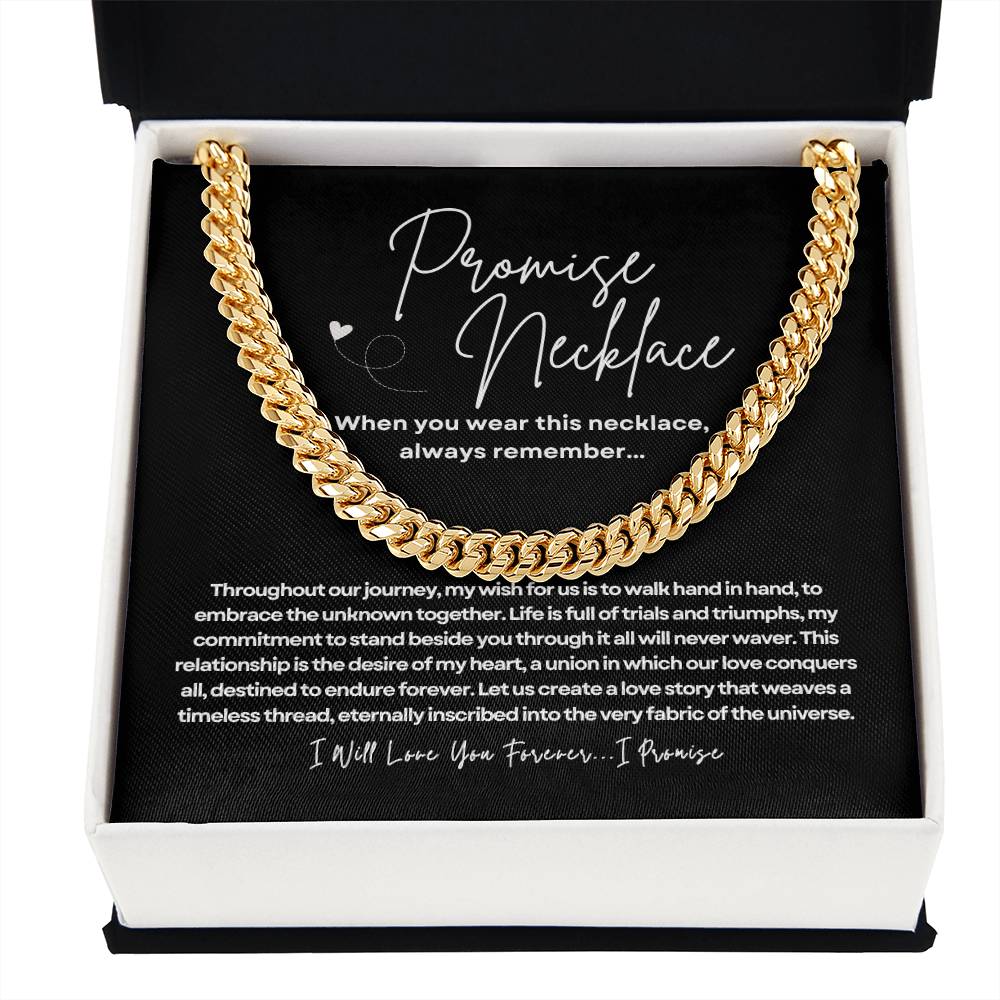 Promise Necklace - Cuban Link Chain