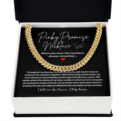 PInky Promise Necklace - Cuban Link Chain