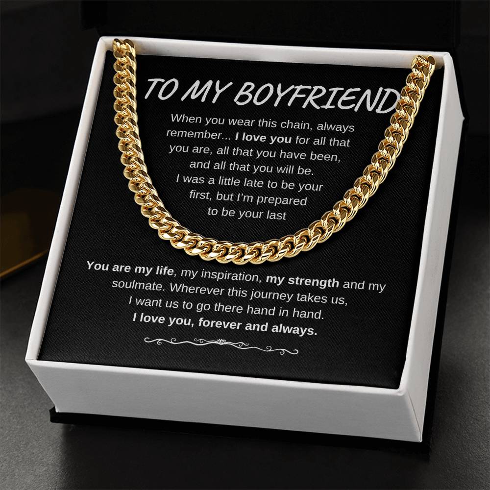 TO MY BOYFRIEND CUBAN LINK CHAIN
