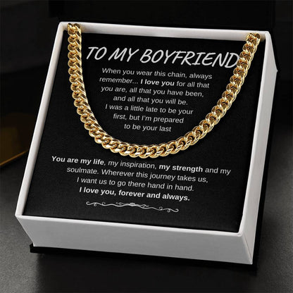 TO MY BOYFRIEND CUBAN LINK CHAIN