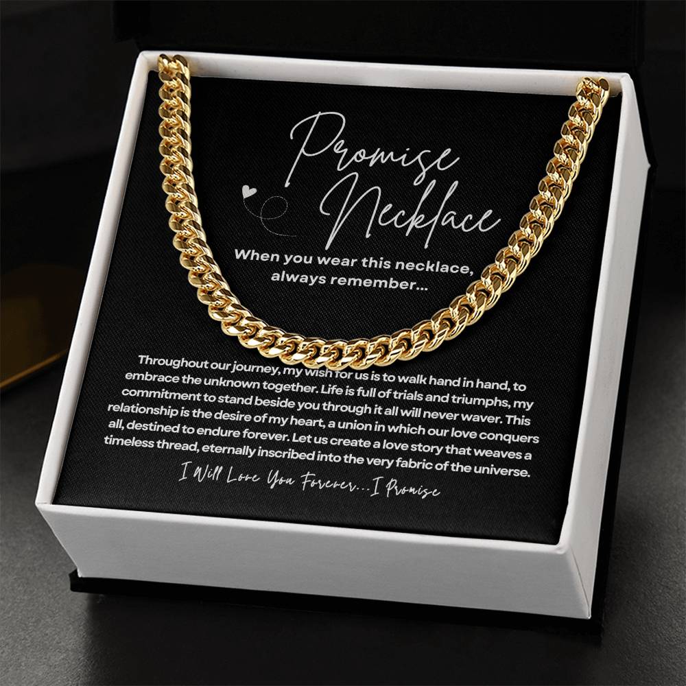 Promise Necklace - Cuban Link Chain