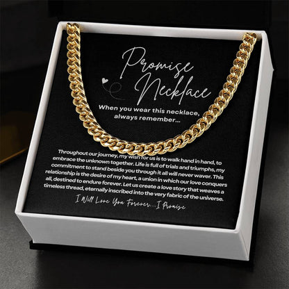 Promise Necklace - Cuban Link Chain