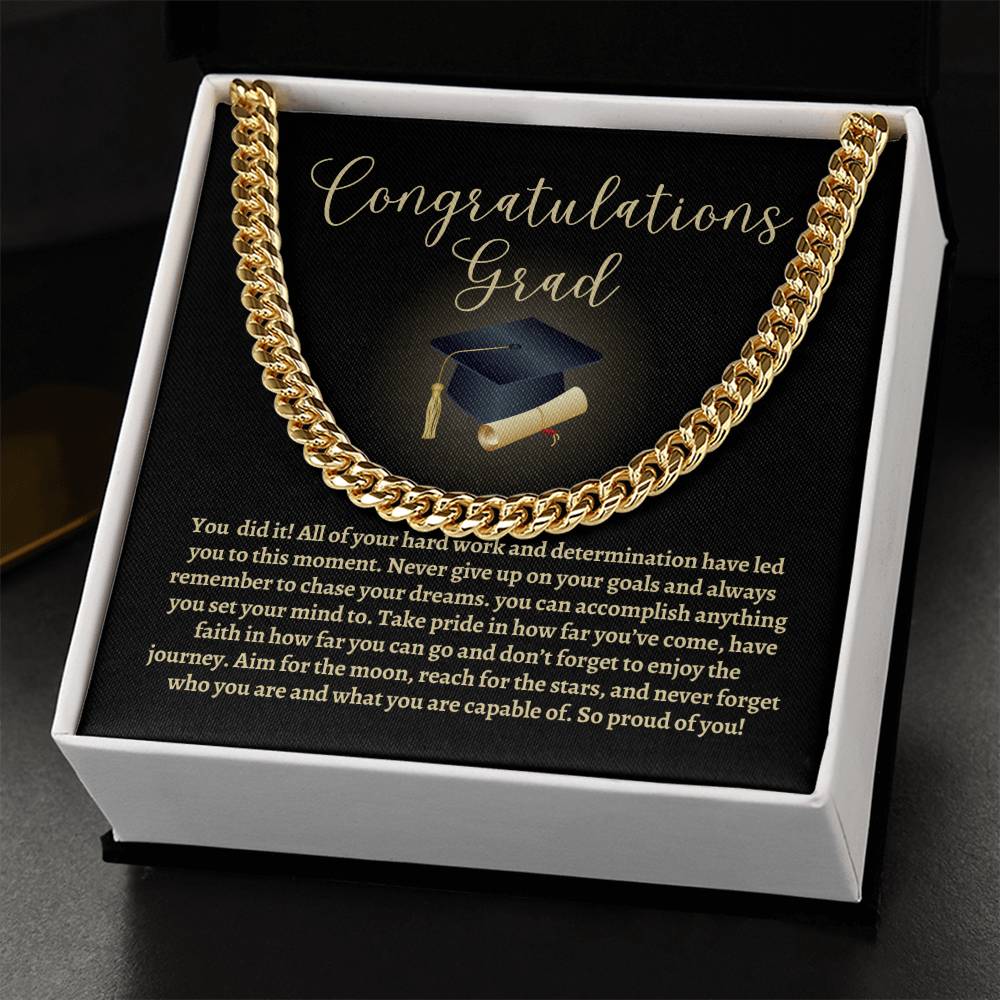 Graduation Cuban Link Chain