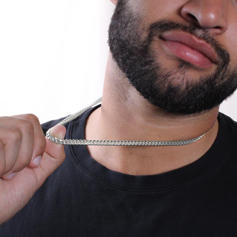 Promise Necklace for him - Cuban Link Chain