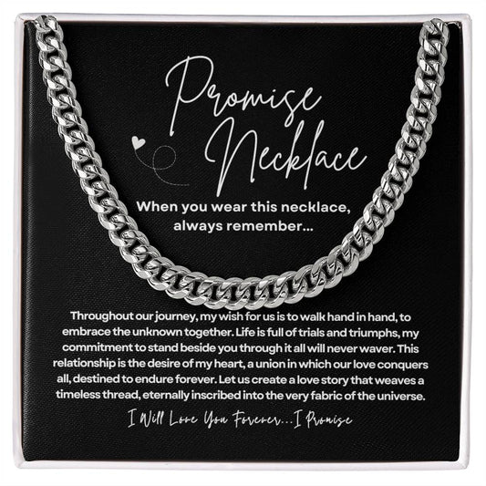 Promise Necklace - Cuban Link Chain